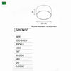 Plafoniera alluminio Gea Led CLOE 65 GPL243C LED lampada soffitto nero tonda moderna interno 16W 3000°K IP20