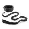 Bondage kit con polsiere cavigliere collare guinzaglio mascherina ball-gag frusta corda paletta dado pinze 11 pz fetish