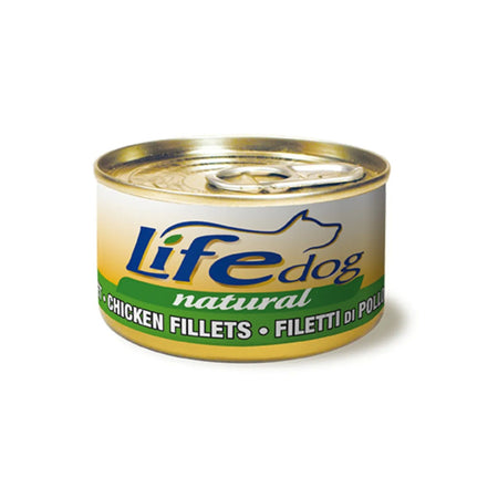 Life Pet Care Dog Natural Scatoletta Filetti di Pollo per Cani 90gr
