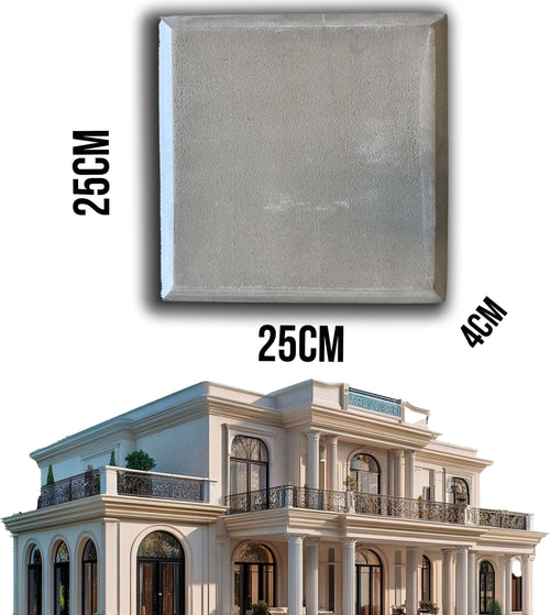 7,99pz-***-STOCK-***-Fregio-capitello-cimasa-per-esterno-in-xps-resinati-25x25x4cm-PD0402
