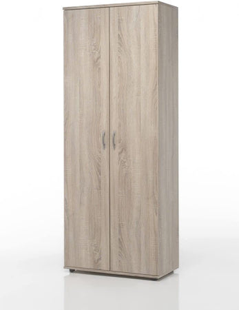SC9 scarpiera ingresso moderna bianca 2 ante legno salvaspazio armadio marrone