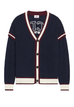 GCDS CARDIGAN LOGO LOUNGE COLLEGE CARDIGAN da uomo