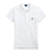 Ralph Lauren Polo Donna Mezze Maniche Slim- Fit Polo Scollo A V Piquet Pony Ricamato Maniche Corte Colletto Cinque Bottoni