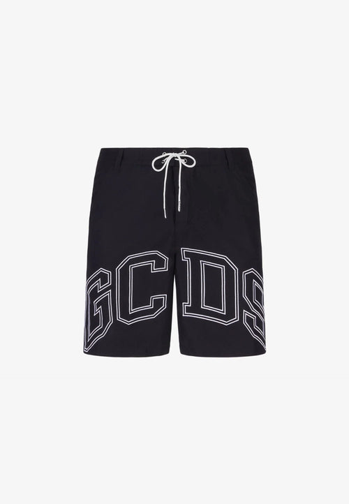 GCDS COSTUME ESSENTIALS LOUNGE LOGO SHORT SWIMSHORTS da uomo