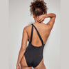Costume Intero Gisela Nero con Cinturino Asimmetrico