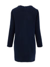 Gucci Abito in Boucle Blu con Bottoni Logo da donna