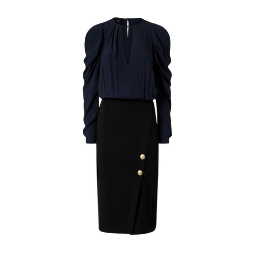 Pinko vestiti casual donna pinko - omelette abito punto stoffa - nero da donna