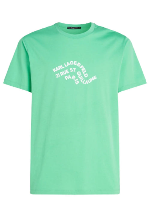 KARL LAGERFELD T-SHIRT WAVE LOGO RELAXED T-SHIRT da uomo