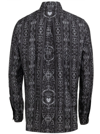 Dolce &amp; Gabbana Camicia barocco in cotone da uomo