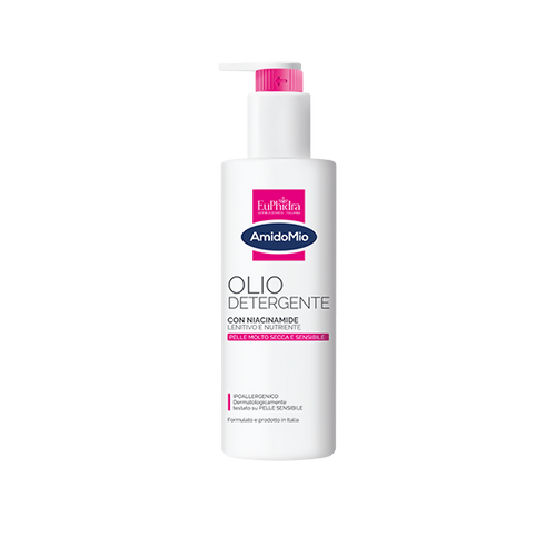 EUPHIDRA AMIDOMIO - Olio Detergente lenitivo e nutriente per pelle molto secca e sensibile - flacone da 400ml