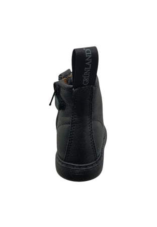 Anfibio bambino Grunland Junior Nill nero pelle zip laterale urban style