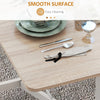 Tavolo Pieghevole Moderno a 2 Ribalte con Rotelle in MDF e Acciaio, 120x80x73cm, Marrone KG683A-049V80AKKG6