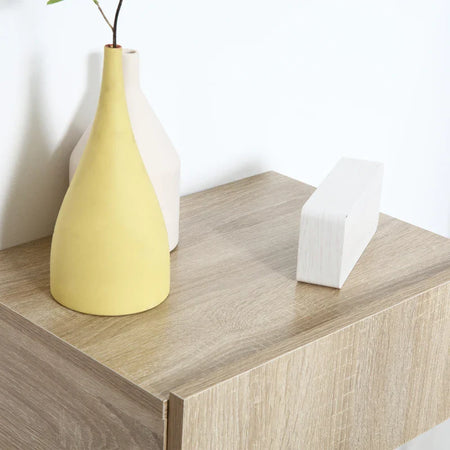 Set 2 Comodini Sospesi in Legno, Design Moderno, 40x30x15cm - Color Legno GH5831-481NDGH5