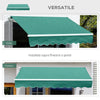 Tenda da Sole per Esterno Avvolgibile a Manovella in Metallo e Alluminio, 4x2.5m, Verde Scuro ED4840-151GNED4