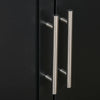 Carrello da Cucina con Cassetti, Portaspezie e Armadietto, Carrello da Portata con 4 Ruote e Piano di Lavoro in Legno, 109x40x89cm, Nero YH9801-178BKYH9