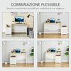 Scrivania con Cassettiera Moderna in Legno, Scrivania PC per Camera e Ufficio, 110x55x75cm ZG2836-468ZG2