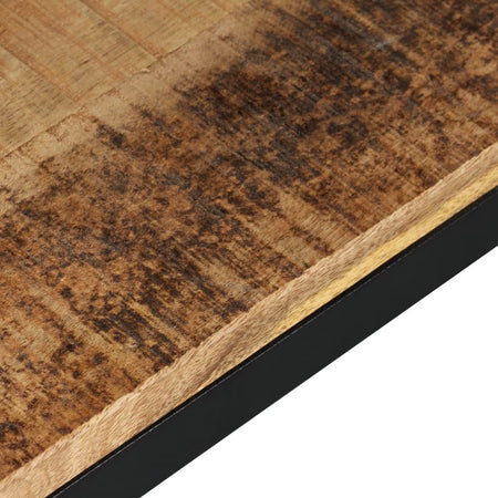 Panca in Legno Massello di Mango 110x35x45 cm con Gambe in Acciaio - Stile Industriale Robusto e Duraturo - Generico