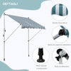 Tenda da Sole da Esterno 2x1.5m a Rullo con Manovella, Altezza e Angolazione Regolabile, Bianco e Verde ZA4840-182MX