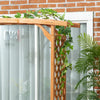 Panchina da Giardino in Legno di Abete con Arco Decorativo per Piante e Vasi, 160x50x198 cm, Marrone 84G-002V00BN