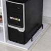 Scrivania per PC Ergonomica con Mensole, Armadietto, Cassetto e Piano Tastiera Estraibile, Bianca, 120x60x74cm ZQ1920-012V01WTZQ1