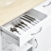 Carrello da Cucina Classico con Cassetti e Ruote in Legno Salvaspazio 89x40x84cm MN7801-069MN7