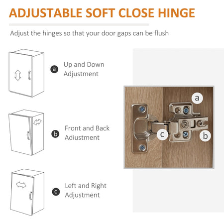 Credenza Moderna Multiuso con Armadietto e Cassetto in Legno 80x30x96.5cm , madia comò mobile F839-384NDA