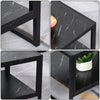 Tavolino Caffè Nero Effetto Marmo Ufficio 106x50x46 FT2833-821BK , soggiorno salotto basso nero bianco marrone grgio design moderno sala moderno alto divano camera legno vetro rotondo