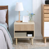 Comodino Moderno con Cassetto e Ripiano Aperto in Truciolato, 47x47x50 cm, Color Legno IK4831-506IK4
