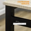Set da Pranzo con Tavolo Rettangolare e 4 Sedie in Acciaio e MDF, Nero e Rovere GT5835-087V00BKGT5