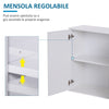 credenza bianca madia mobile tv bianco Armadietto da Ufficio studio 3 Armadietti 2 Cassetti Legno 106x35x76cm buffet comò cucina soggiorno F837-003A
