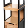 Colonna Bagno con 2 Cassetti e 3 Vani Aperti in Legno MDF e Bambù 30x30x144.3 cm YH2834-208YH2