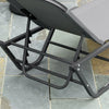 Lettino Prendisole in Alluminio con Schienale Reclinabile a 5 Livelli, 163x58.5x91cm, Grigio 84B-386GY