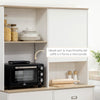 credenza alta cucina Dispensa in MDF con Ripiani Aperti, Armadietti e Cassetto, 119x41x180 cm, Bianco , mobile soggiorno sala pranzo F835-767V02WTA