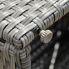 Mobili da Giardino Set 3 Pezzi in Rattan PE con 2 Divani e Tavolino da Caffè, Grigio 860-175GY