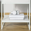 Comodino Moderno Set 2 Pezzi con Cassetto e Ripiano Aperto per Camera da Letto e Soggiorno, in MDF e Acciaio, 45x40x60cm, Bianco TY8831-534V01WTTY8