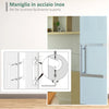 Porta Scorrevole Interna in Vetro Smerigliato e Satinato con Binario B2 e Maniglia per Bagno Cucina Studio Vetro 205x 102.5x 0,8cm QS2E7-0016QS2