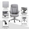 Sedia da Ufficio Ergonomica con Imbottitura, Altezza Regolabile e 5 Ruote, 70x71x113-121 cm, Grigio UL3920-063GYUL3