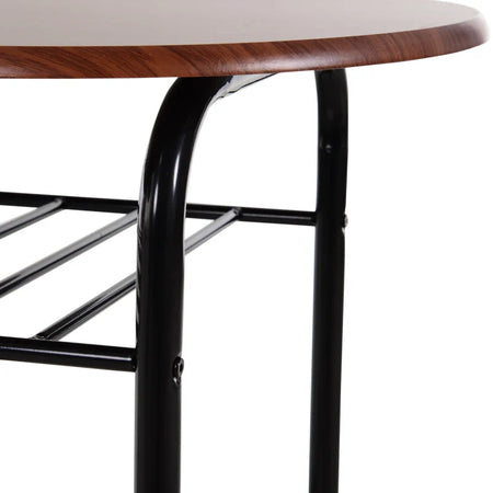 Set Tavolo Moderno con 2 Sedie per Sala da Pranzo, Set 3 Pezzi Mobili Salvaspazio da Cucina, Balcone, Ristorante o Bar, Marrone e Nero WQ2835-134WQ2