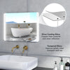 Specchio Bagno con Luce LED a 3 Temperature, Interruttore Touch e Antiappannamento, 70x50cm PL9834-661V90SRPL9