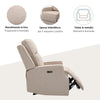 Poltrona Relax Elettrica, Poltrona Reclinabile 150° Moderna con USB per Soggiorno Camera da Letto, Beige, 84x92x104cm GH1833-987V90GH1