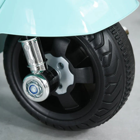 Moto Elettrica per Bambini con Licenza Ufficiale Vespa Batteria 6V, Fari e Clacson, per Bimbi da 18-36 mesi, Verde, 66.5x38x52cm MN7370-138GNMN7