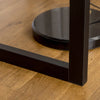 Scrivania per Camera e Ufficio con Cassetto Stile Industriale, 110x50x76cm, Noce e Nero QW1836-507QW1