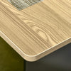 Tavolo Pieghevole da Pranzo in Truciolato con 2 Cassetti, 1 Armadietto, max. 6 Persone, 140x76x76 cm TW9835-605TW9