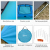 Tenda da Campeggio a Cupola con 2 Finestre e Design Pop-Up a Igloo, 220x108x110 cm, Blu TW3A20-170BUTW3