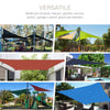 Tenda a Vela Triangolare Parasole in HDPE per Spazi Esterni, 3x3x3 m, Crema Bianco Avorio ZX201-0617ZX2