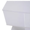 Tavolino Caffè 2 Ripiani Aperti Legno 40x41x43 Bianco HY6833-619WTHY6 ,  soggiorno salotto basso nero bianco marrone grgio design moderno sala moderno alto divano camera legno vetro rotondo