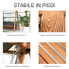 Dondolo da Giardino 3 Posti Convertibile in Letto Matrimoniale, 225.5x113x180cm 84A-239