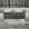 Baule da Giardino in Rattan PE con Rivestimento Interno in Tessuto Impermeabile, 76x45x48 cm, Grigio 865-018V00GY