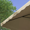 Ombrellone a Sbalzo con Doppio Tetto, Apertura a Manovella e Base a Croce, 2.5x2.5m, Cachi 84D-267V00KK