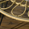 Set da Giardino 5 Pezzi in Rattan con Tavolo Rotondo Ø82x50 cm e 4 Sedie 72x72x75 cm con Cuscini 867-171V00BG